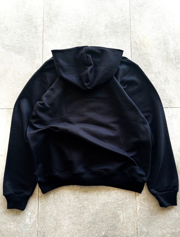 Hoodie Essentials Aesthetics Black 350 gms Oversize - Imagen 4